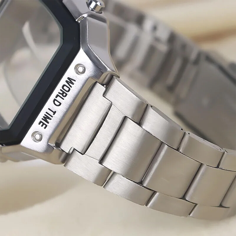 Stainless steel shell+metal strap suitable for Casio AE1200 AE1300 modification-