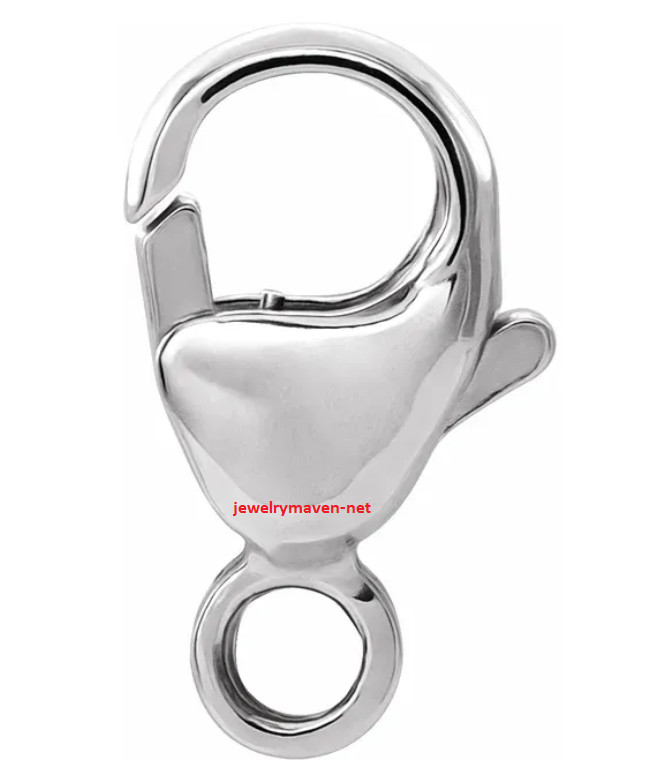 11mm SMALL SOLID 950 PLATINUM Fancy Trigger Lobster Chain Designer Clasp ITALY