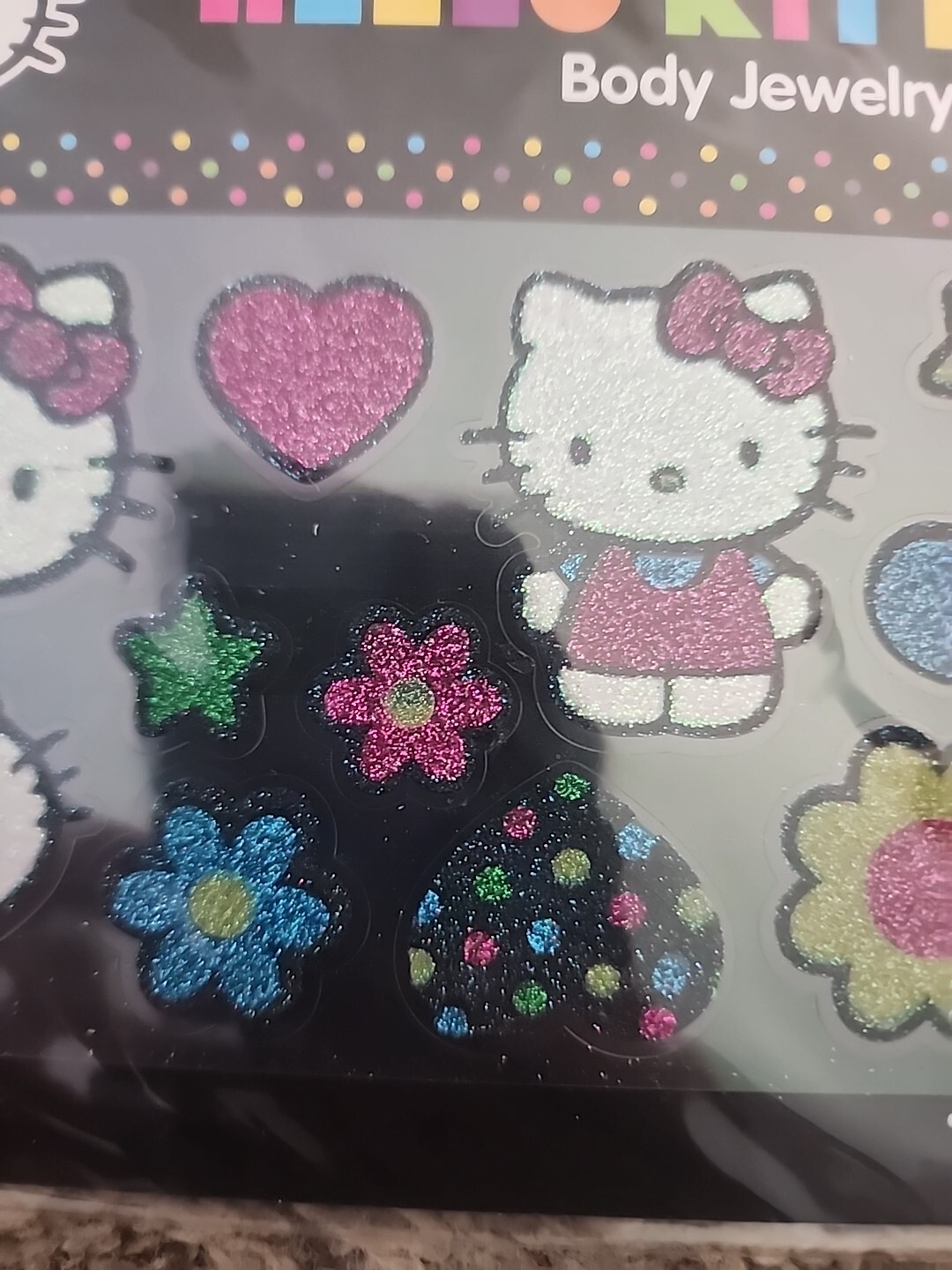 Hello Kitty Body Jewelry Set 12 Pieces Non-toxic Adhesive Easy To Apply