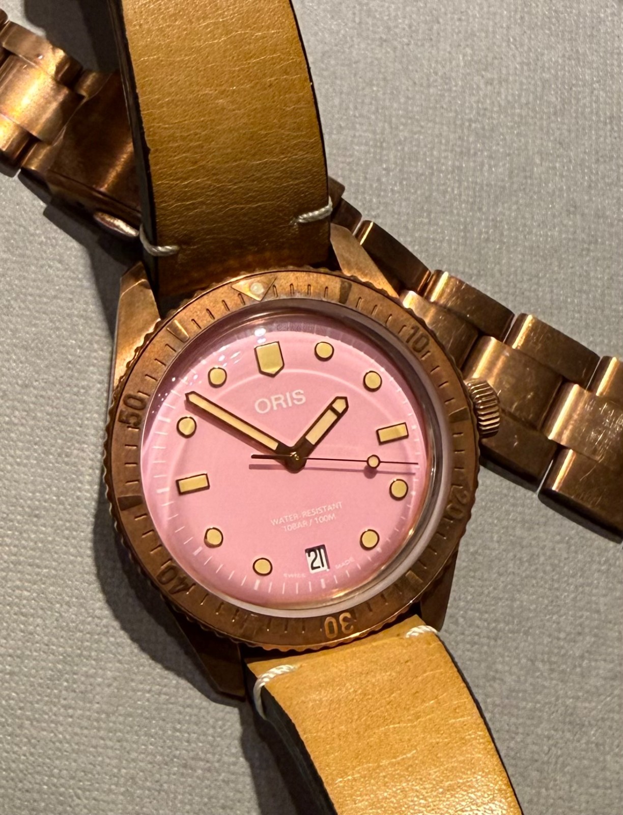 Oris Divers Sixty-Five “Cotton Candy” Pink Unisex Adult Watch