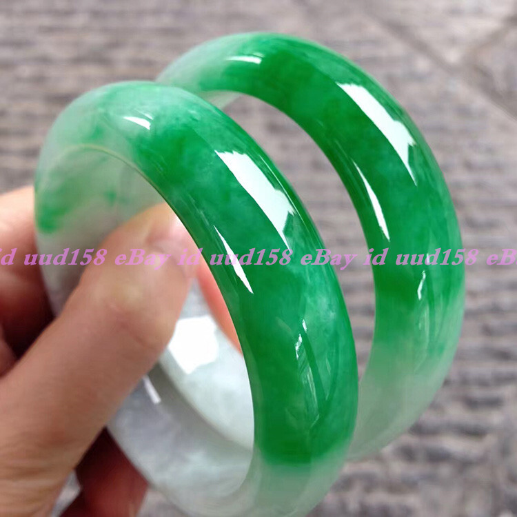 Beautiful Natural Green Jade Jadeite Gemstone Bangle Bracelet 56-62mm Jewelry