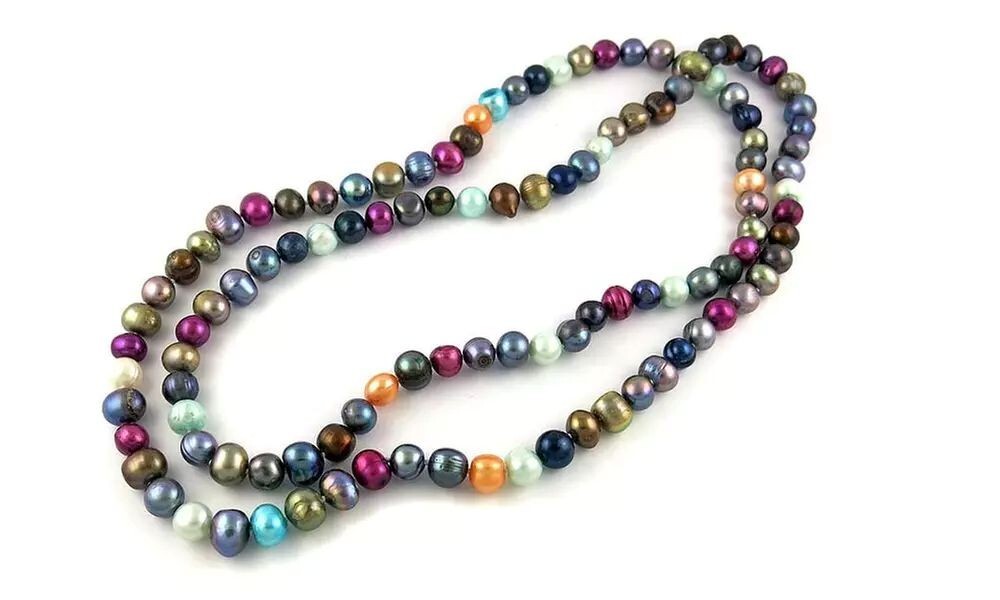 36″ Inch Multicolor Freshwater Pearl Endless Necklace