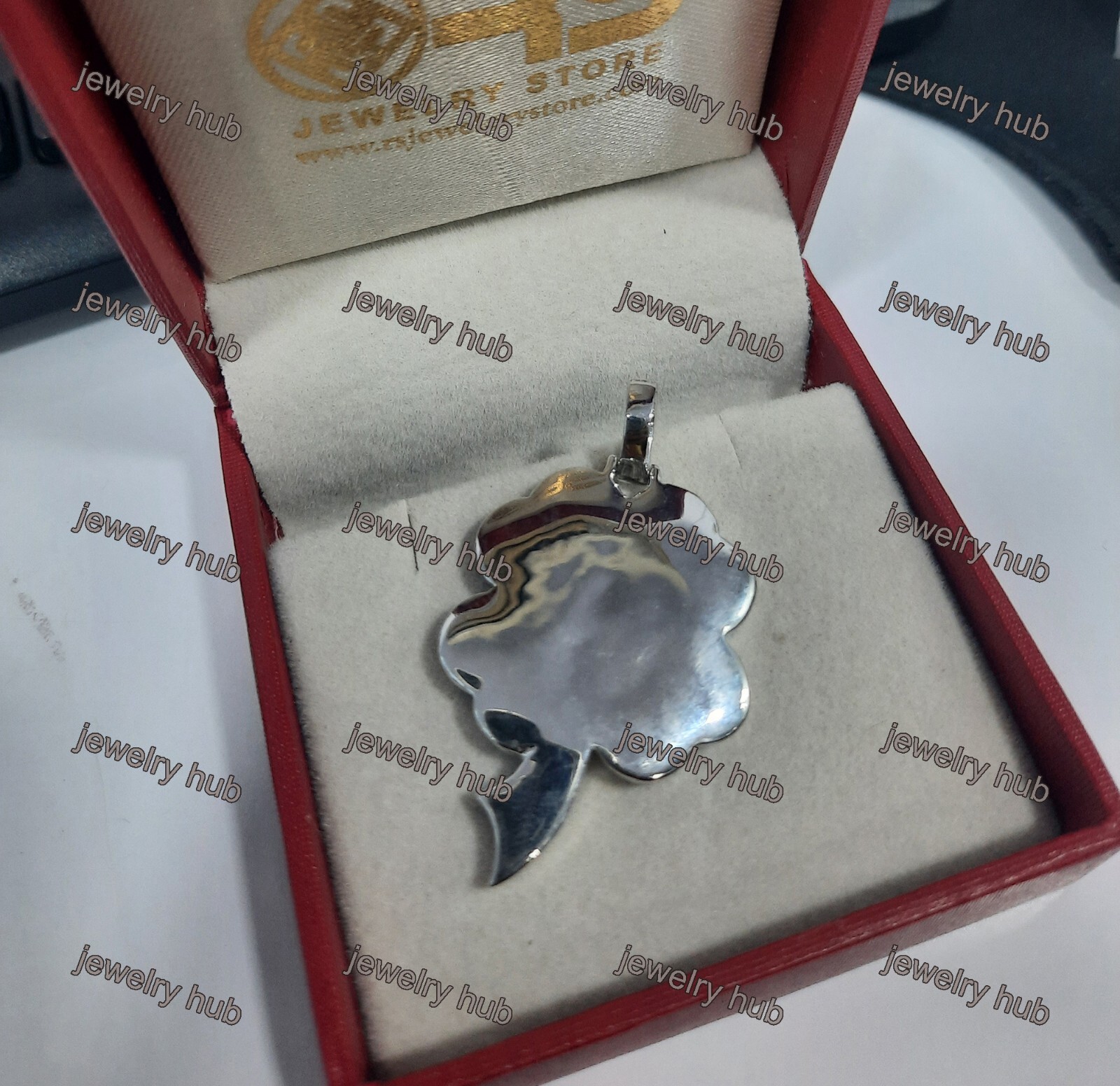 2.5Ct Round Cut Natural MOISSANITE Men’s Pendant 14k White Gold Plated