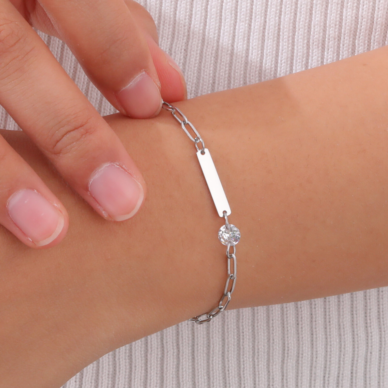 VNOX Personalized Birthstone Bracelet for Girl Women Birthday Christmas Gift