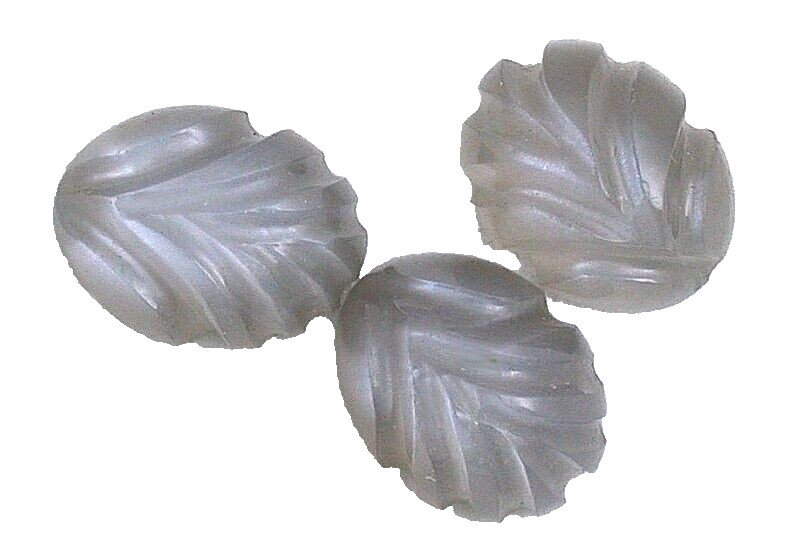 ONE 9×7 9mm x 7mm Oval Gray Moonstone Floral Leaf Carving Cabochon EBS2967C1
