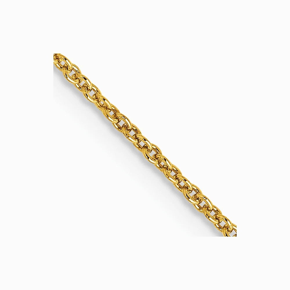 10K Yellow Gold 1.2mm Cable Chain Necklace 16″-24″