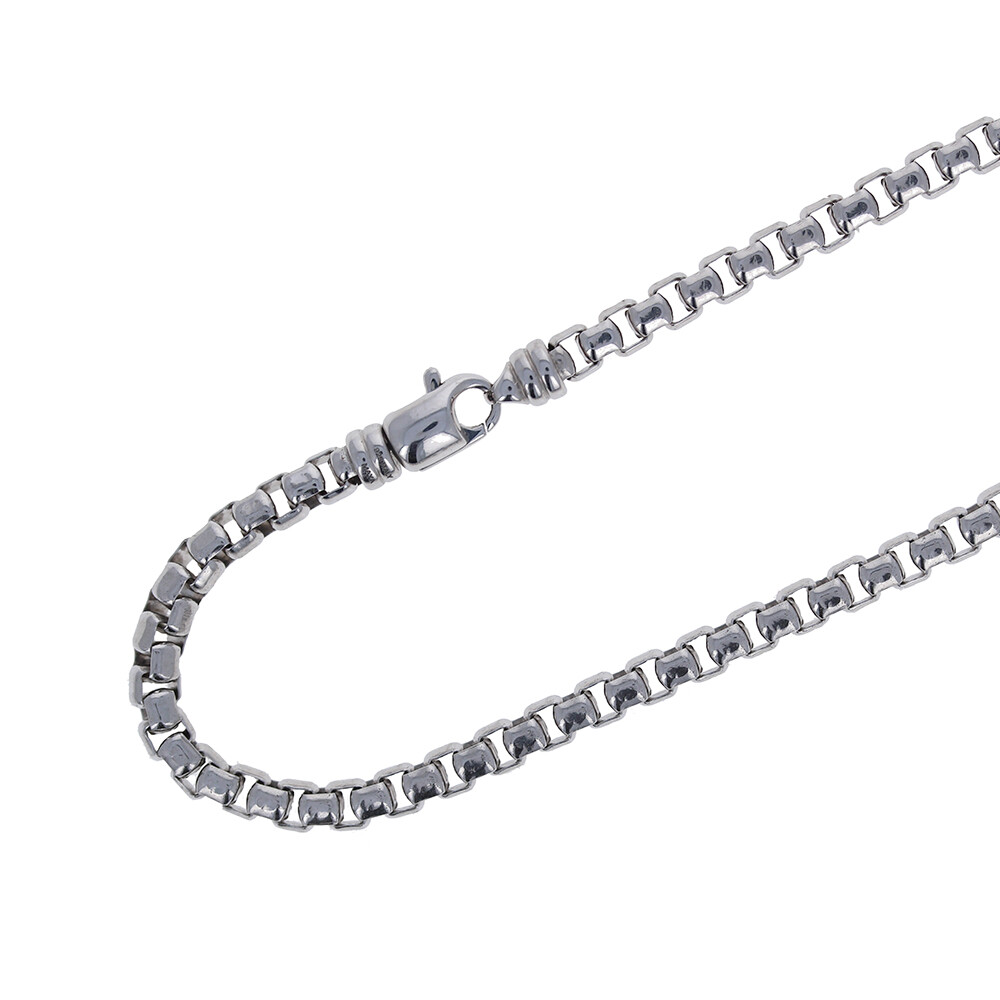 Sterling Silver, Bold Unisex Round Box Chain, Silver Chain, Round Box, RDBOX500