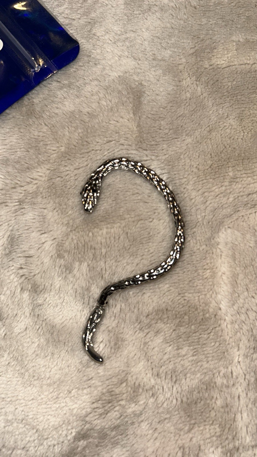 Silver Snake Cuff Auricle Earring Metal Earring