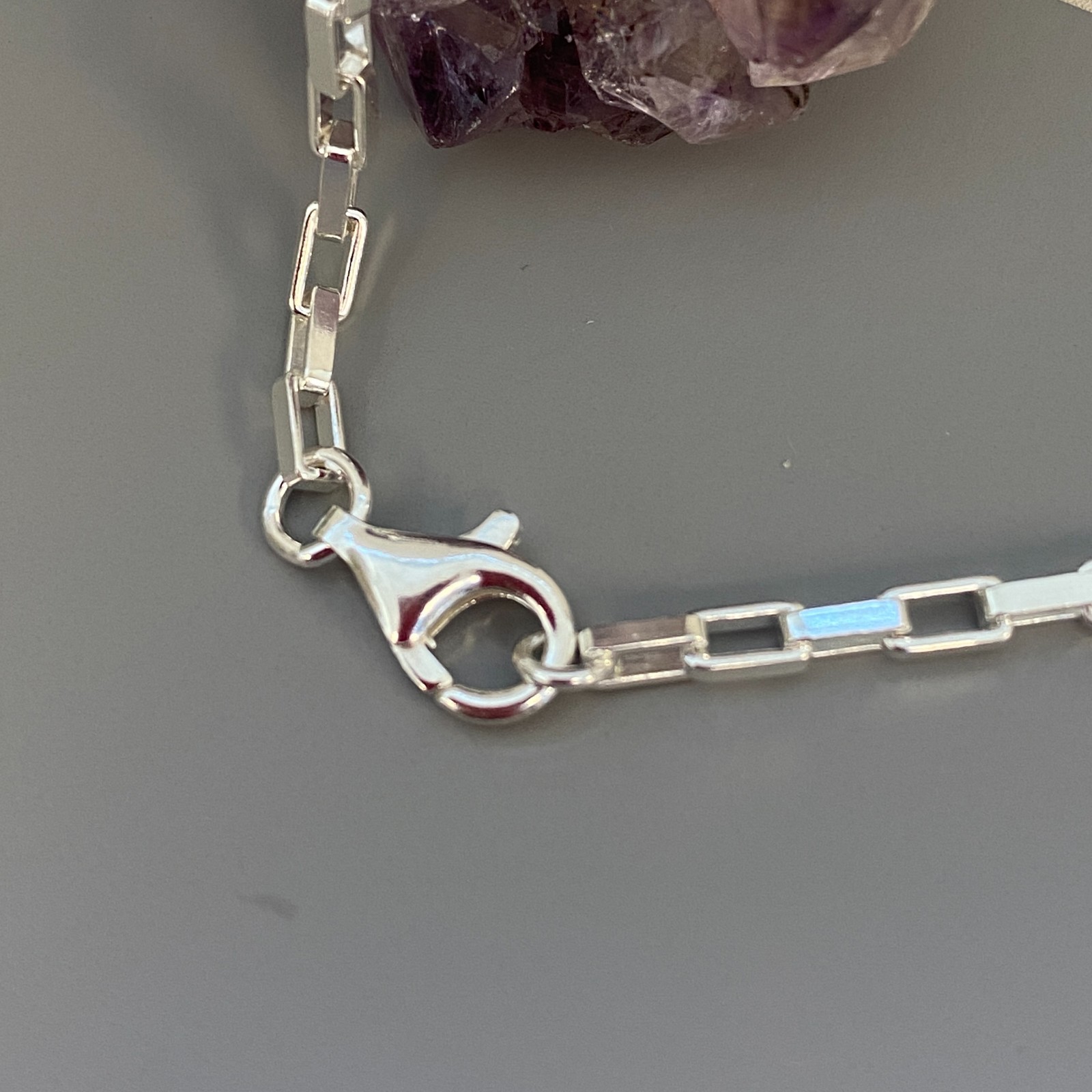 Solid Sterling Silver Heavy Box Necklace Chain (7″-36″) Made In Italy