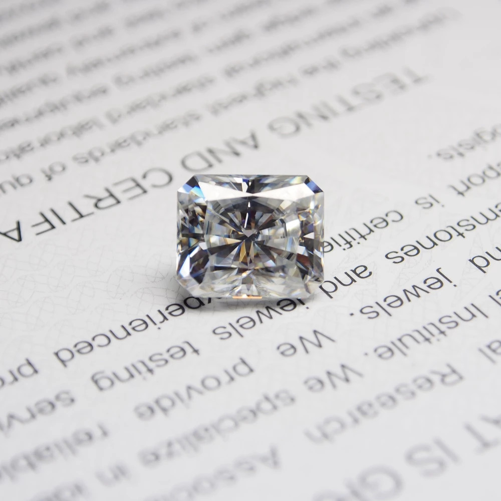 GRA Certified Loose Moissanite Radiant Cut Stones D VVS1 All Sizes