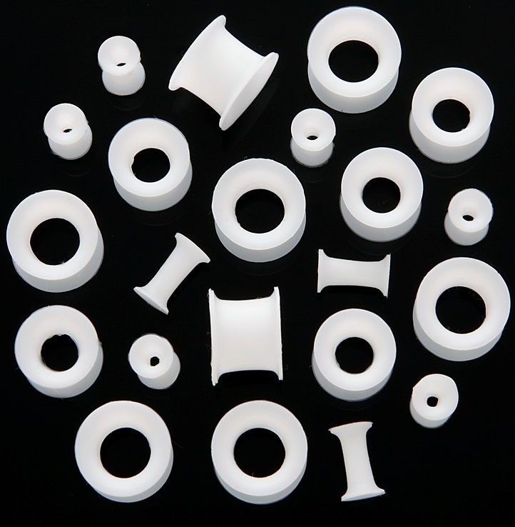 1 Pair White Flexi Silicone Ear Skin Tunnels 2g 6mm Plugs Gauges Piercings 463