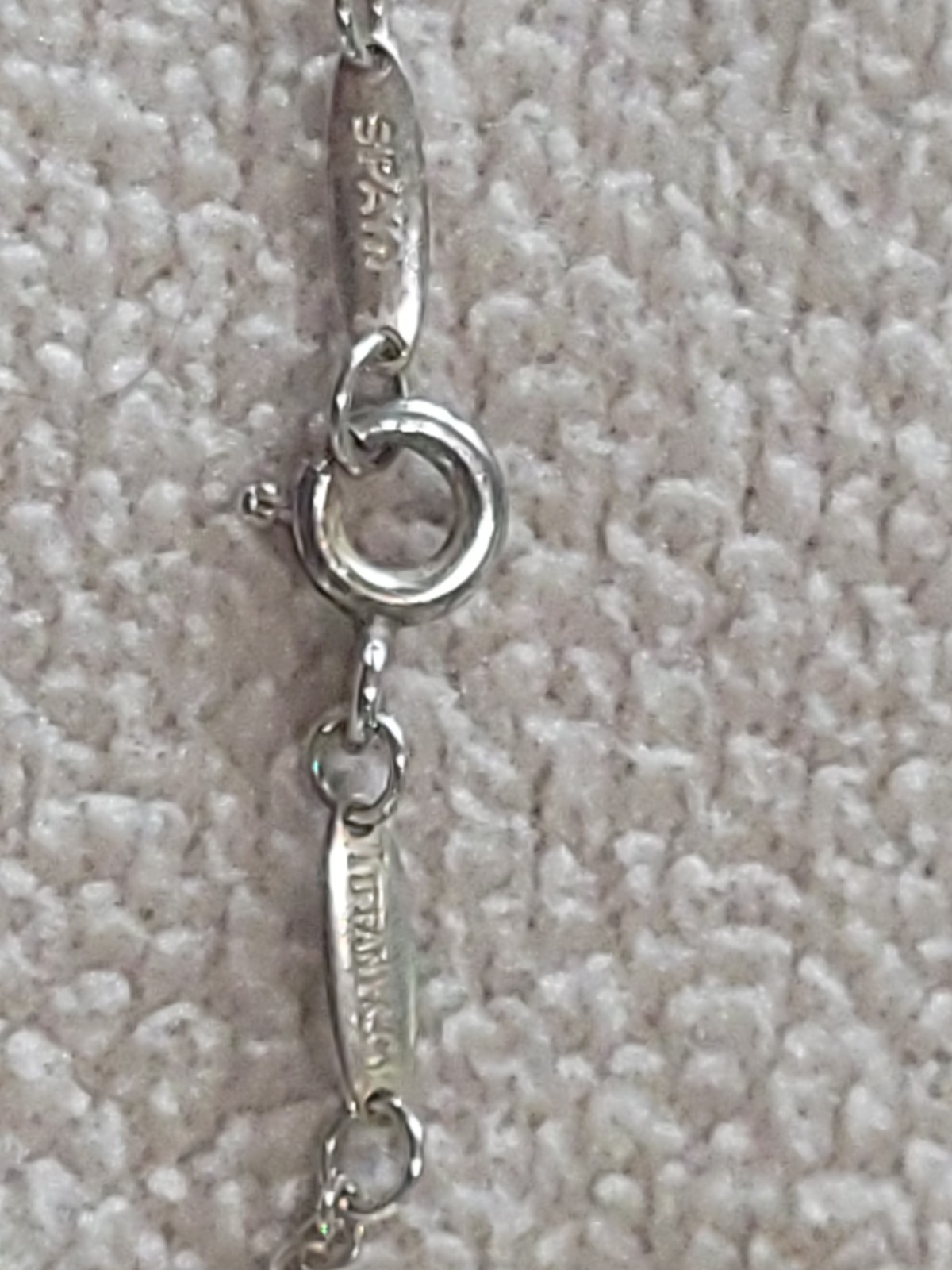 Tiffany & Co. Elsa Peretti SILVER Open 3 Heart NECKLACE 15.5″
