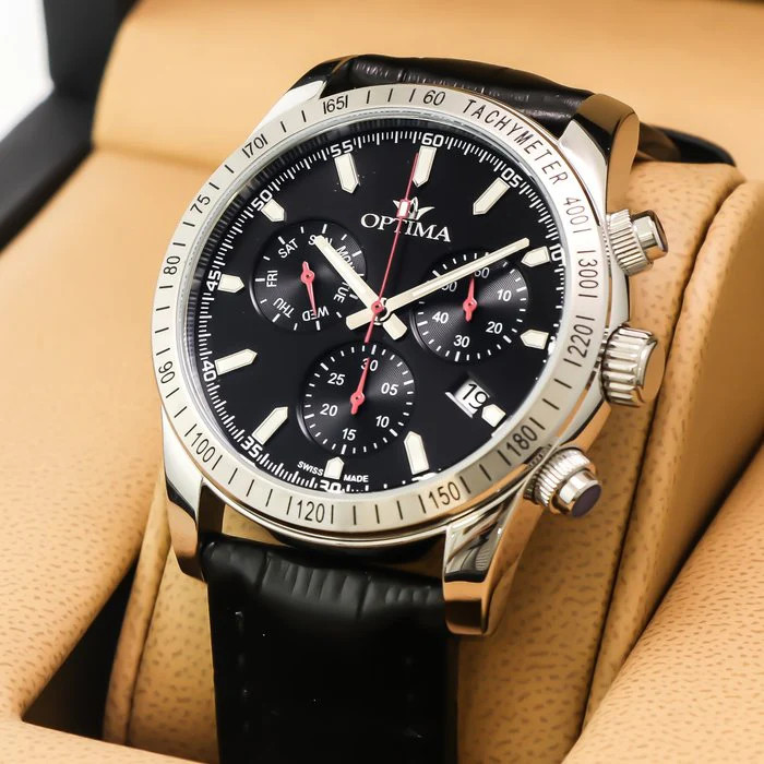 Optima – Swiss Chronograph – OSC432-SL-3 Swiss Ronda 44 mm OSC432 50 m (5 ATM