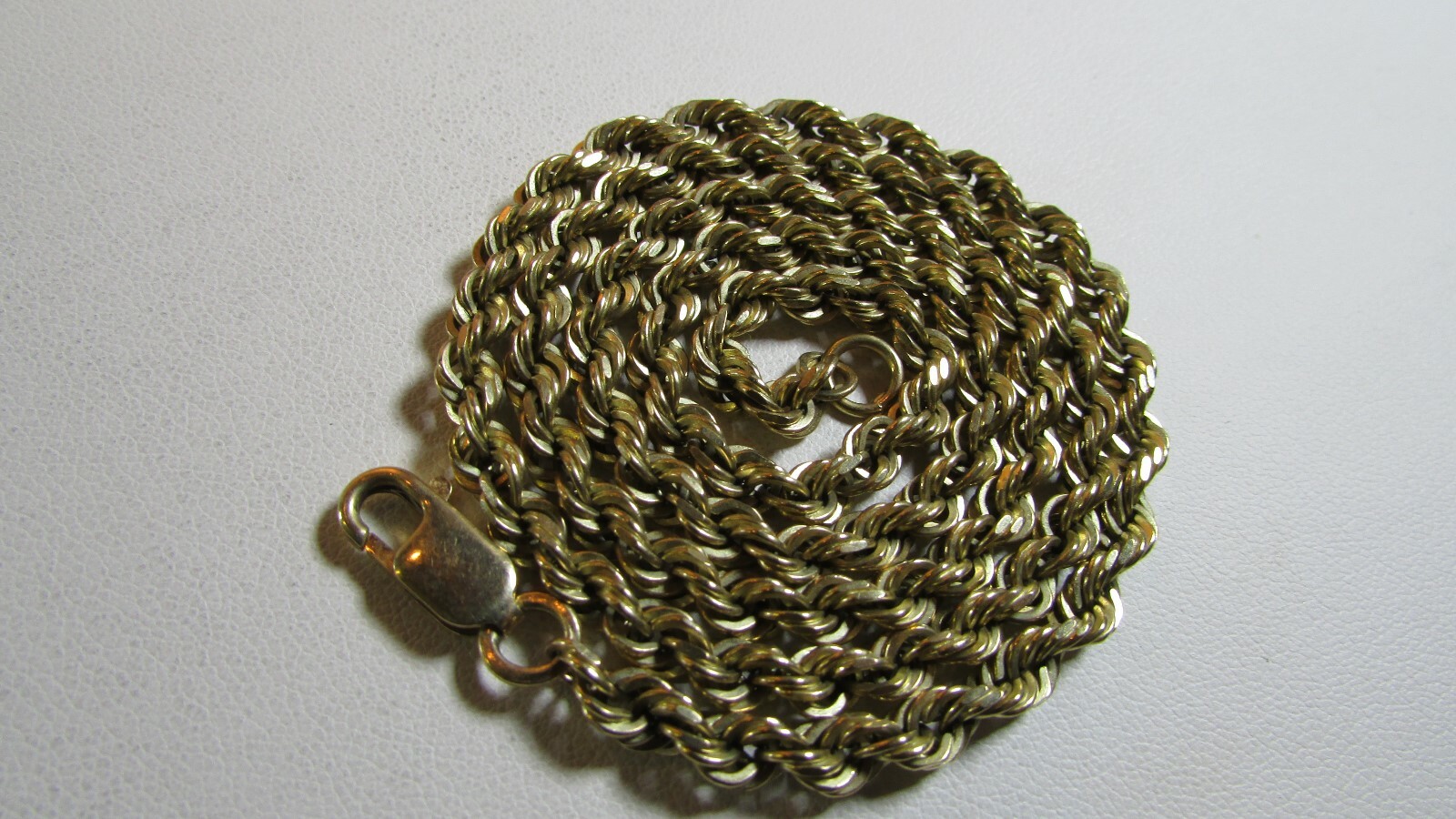 HUGE 14k Yellow SOLID Gold 28.5 Grams 20.5″ Rope Necklace 4.3mm ITALY