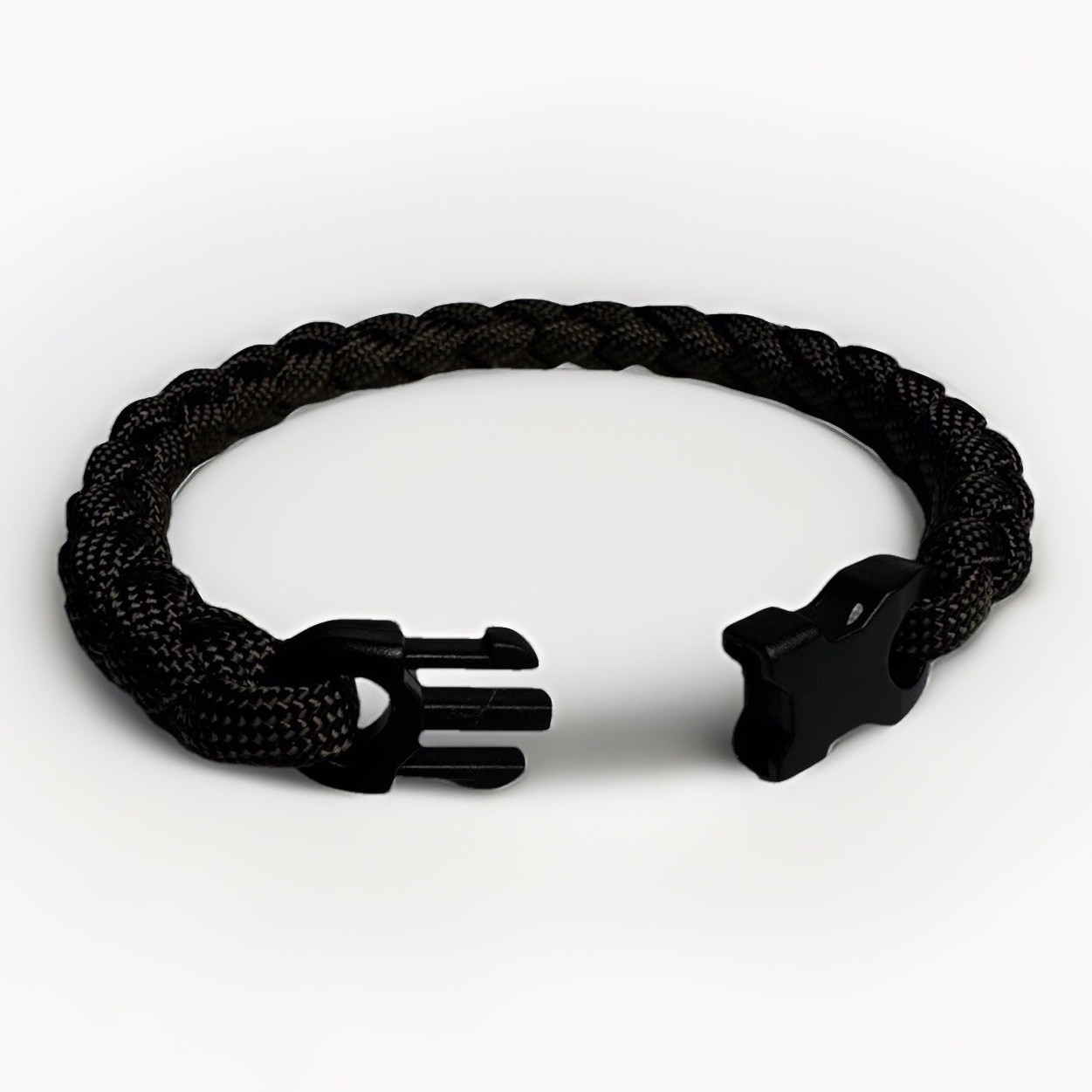 Brown Minimalist Paracord Bracelet Custom Size Handmade Everyday Wear 8mm