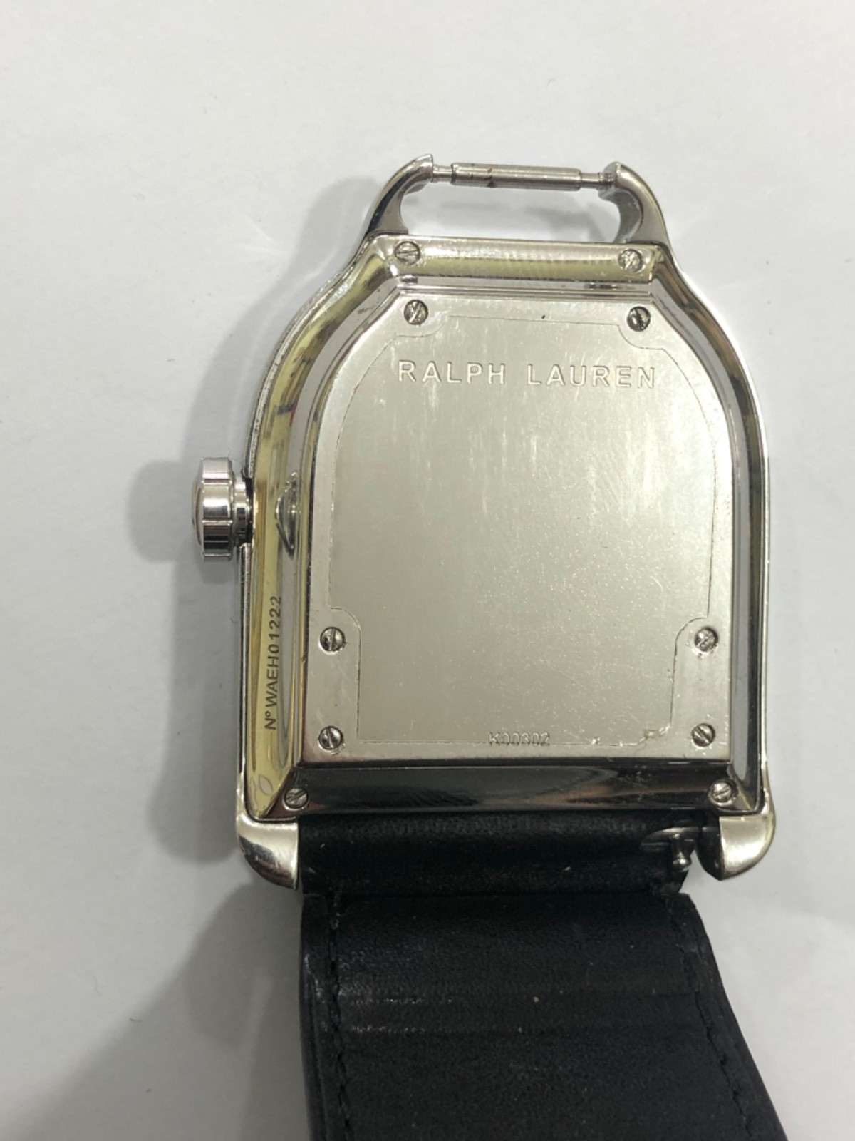 Ralph Lauren Stirrup Large Model Mens Watch Cal RL300.1 Leather K00302 Swiss