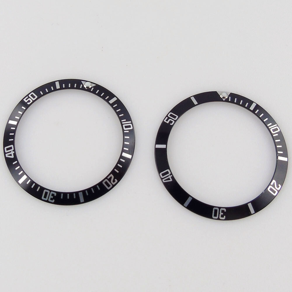 38mm Black Aluminum Alloy Bezel Insert For 40mm Parnis Bliger SUB Mens Watch