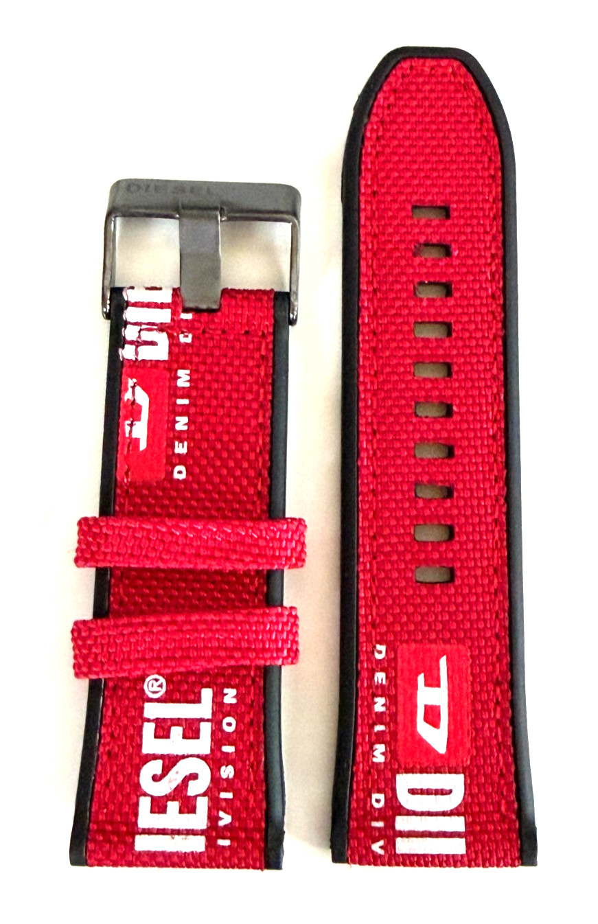 DIESEL DZ7423 Replacement Nylon Watch Band Strap Red 28 mm
