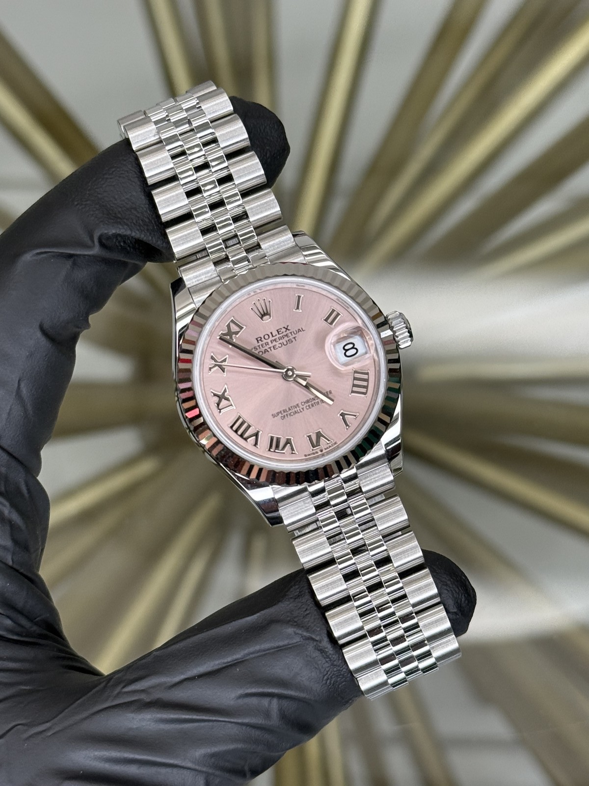 2026 Rolex Datejust 31 Pink Roman Dial on Jubilee 278274 Complete