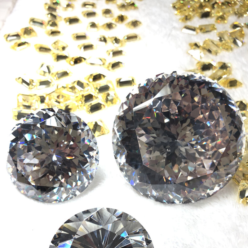 15~100mm Round White Loose CZ Stone Cubic Zirconia AAAAA Gemstone Large size