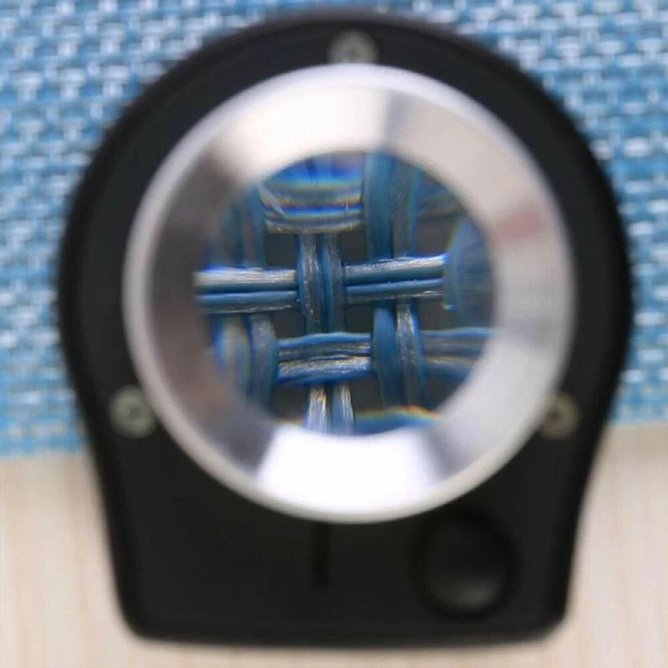 30X Loupe Magnifier with 6 Light Desktop Portable Metal Magnifier Folding Scale