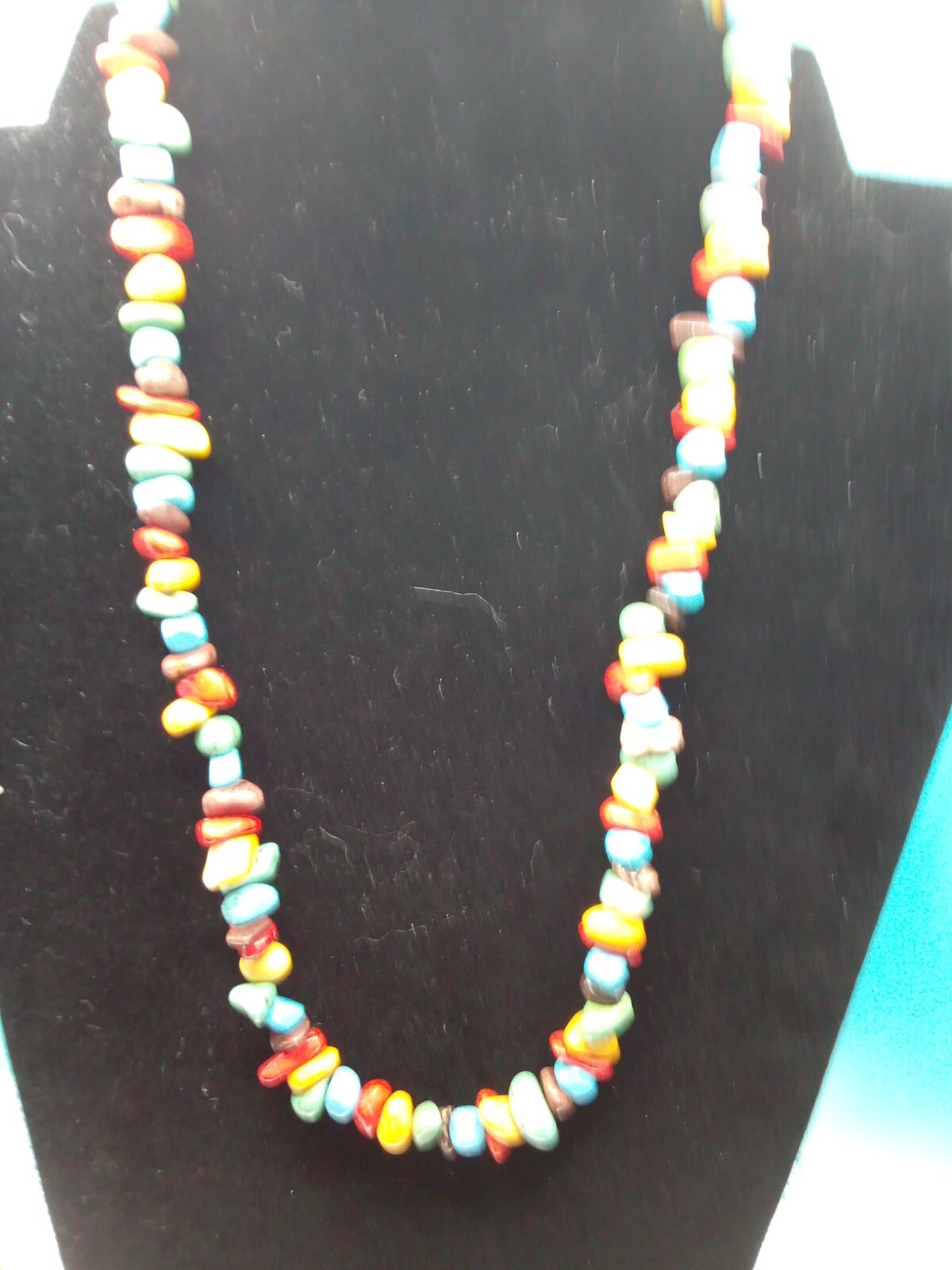 Jadite Necklace, 19in. Sterling Hook Clasp, Pre-Owned, See more for description