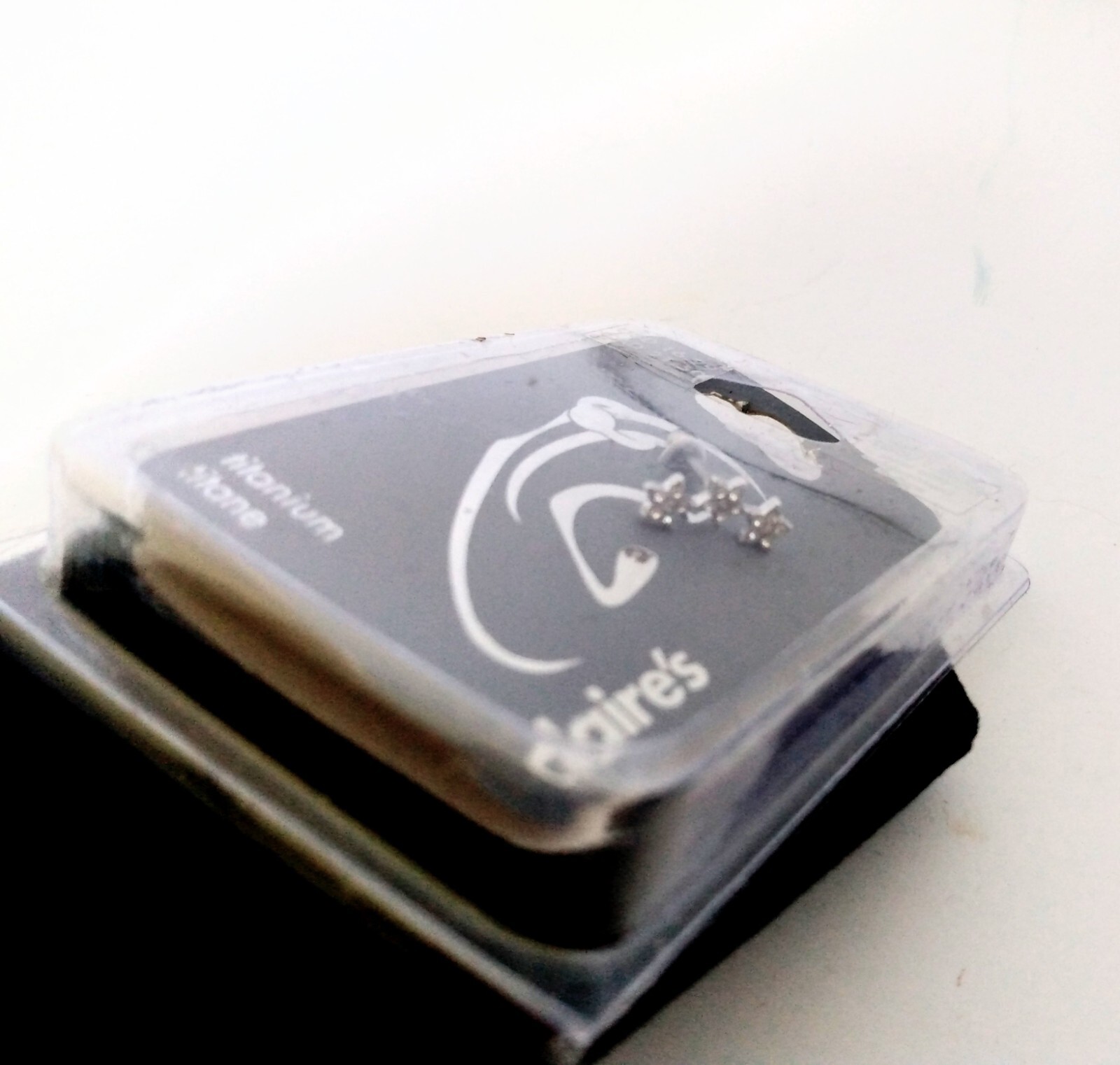 NEW Claire’s Titanium Ear Piercing Post Only 16G/1.2mm, 3 Stars With Rhinestones