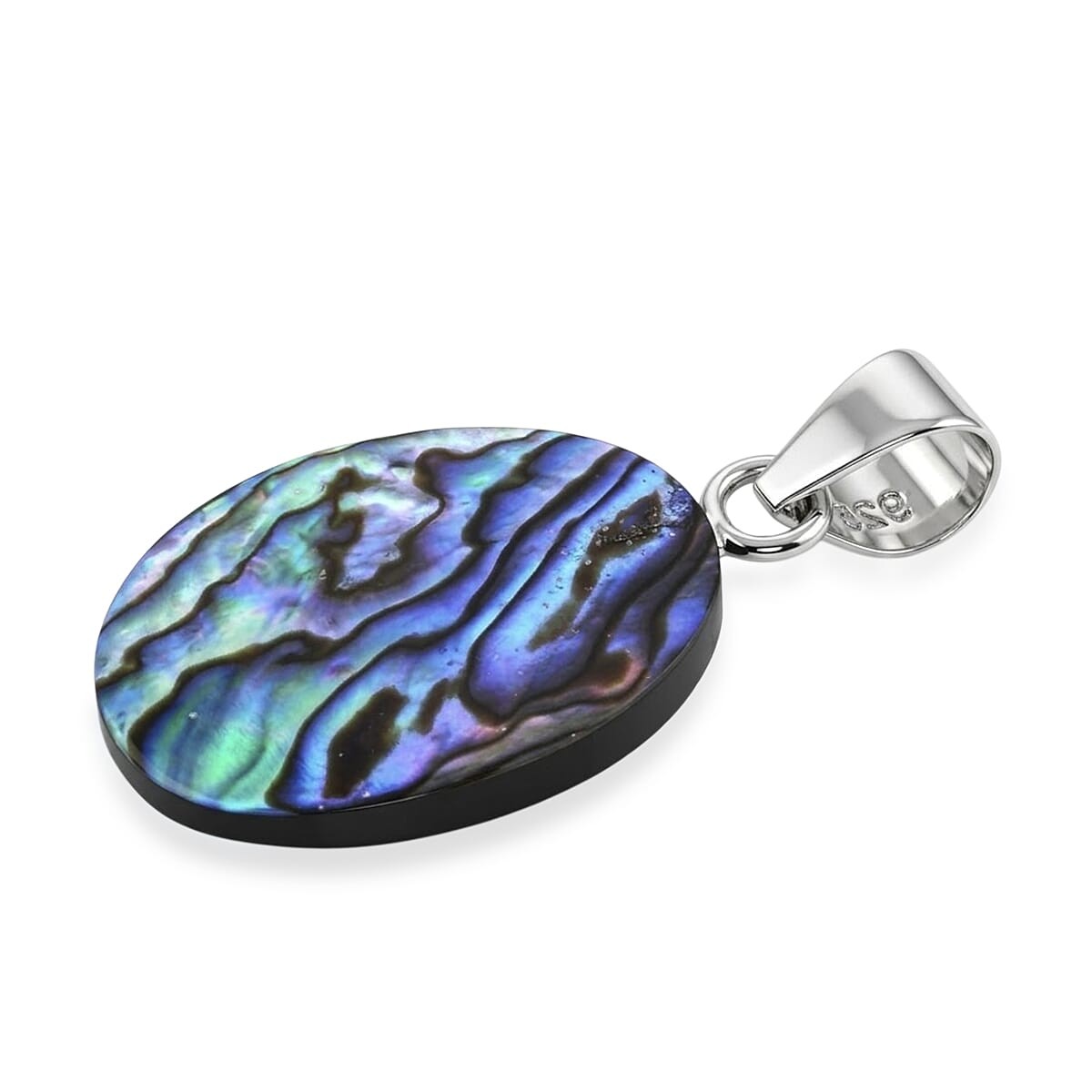Abalone Shell Pendant without Chain in Sterling Silver
