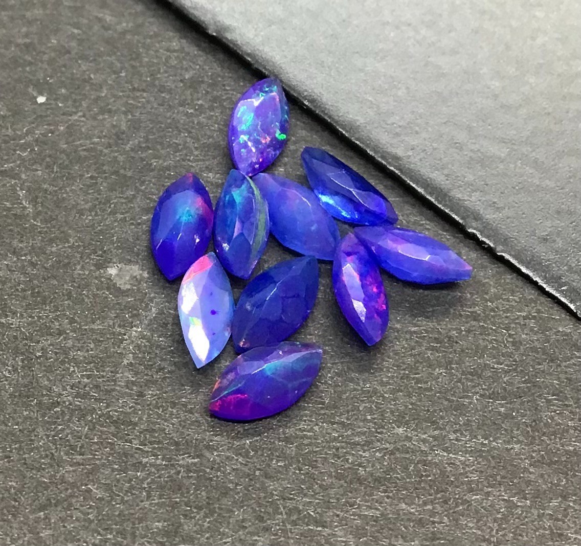 Ethiopian Blue Fire Opal AAA Natural Marquise Cut Loose Gemstone Making Jewelry