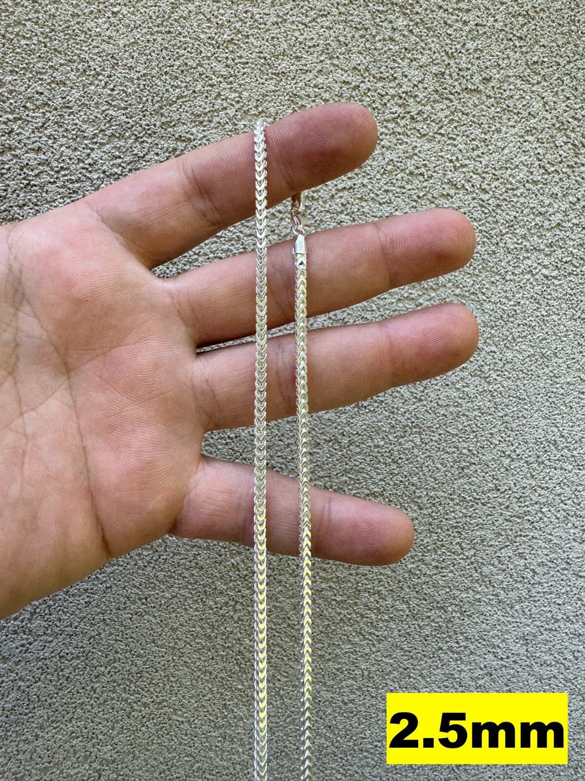 Real Solid 925 Sterling Silver Franco Chain 2-5mm Box Necklace Men Ladies 18-30″