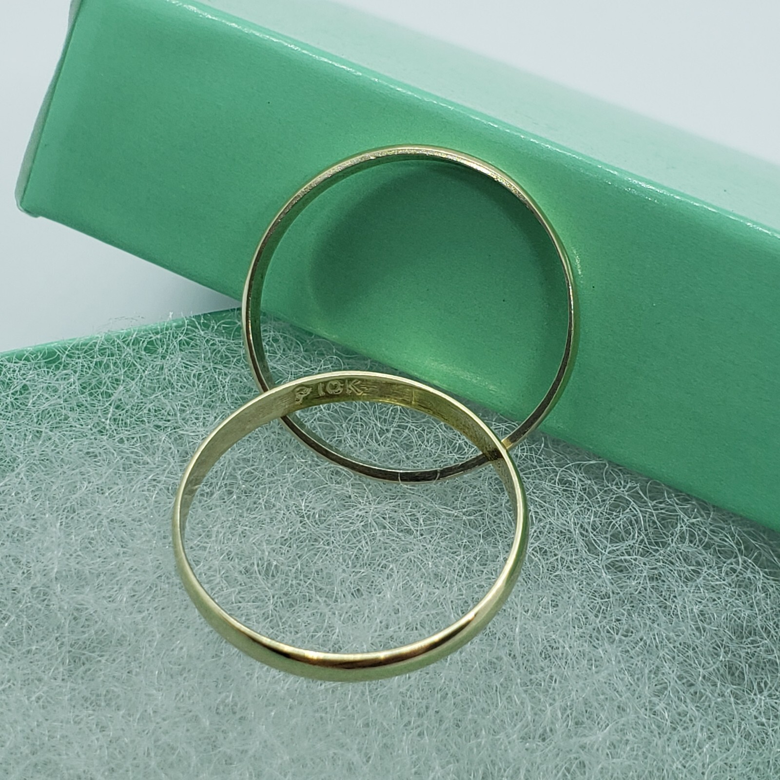 2mm 10K Solid Yellow Gold Plain Knuckle Band Simple Ring Women Sizes 2 to 7.5