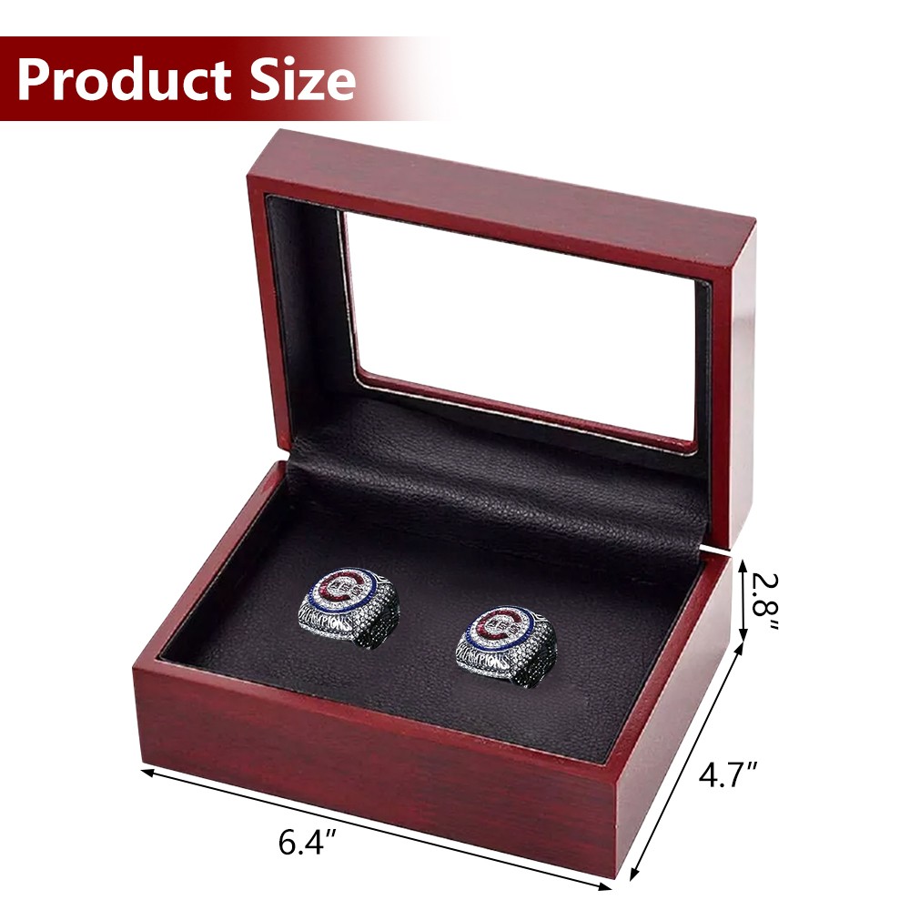 Championship Ring Display Box – Wooden Collection Case Storage Holder 1-7 Slots