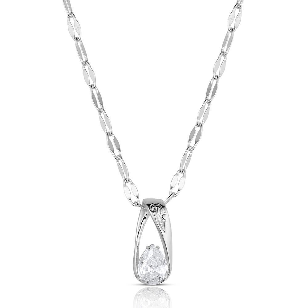 Montana Silversmiths Whispered Horizon Crystal Necklace Teardrop NC6554