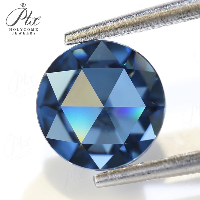Natural Color Flat Bottom Rose Cut Moissanite Faceted Loose Stones for Jewelry