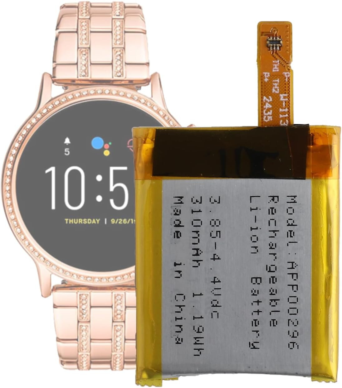 APP00296 Replacement Li-ion Battery For Fo/ssil Gen 5 Fo/ssil J