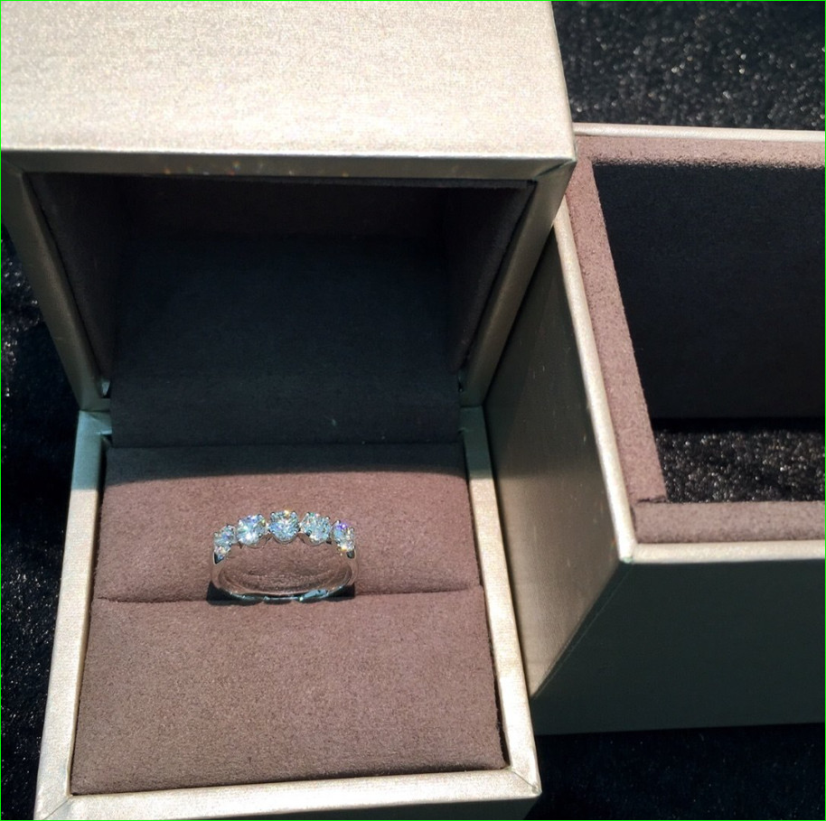 2Ct Lab Created Round Diamond Five-Stone Wedding Band Ring 14K White Gold Finish