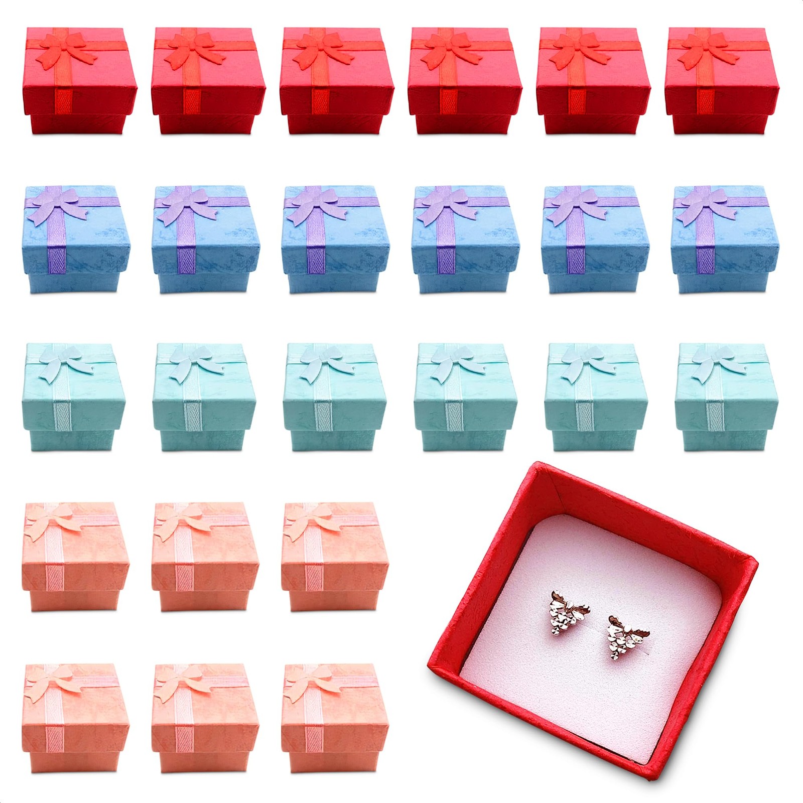 24Pcs Ring Boxes for Jewelry Gift – Ring Boxes Bulk Small Boxes for Jewelry Tiny