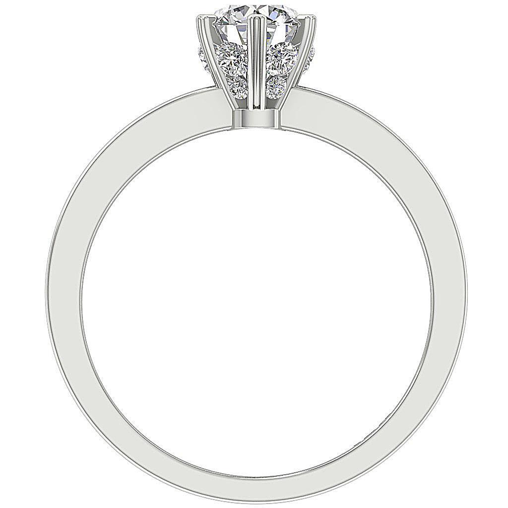 VS F 1.10 Ct Six Prong Solitaire Wedding Lab Grown Diamond Ring 14K Yellow Gold