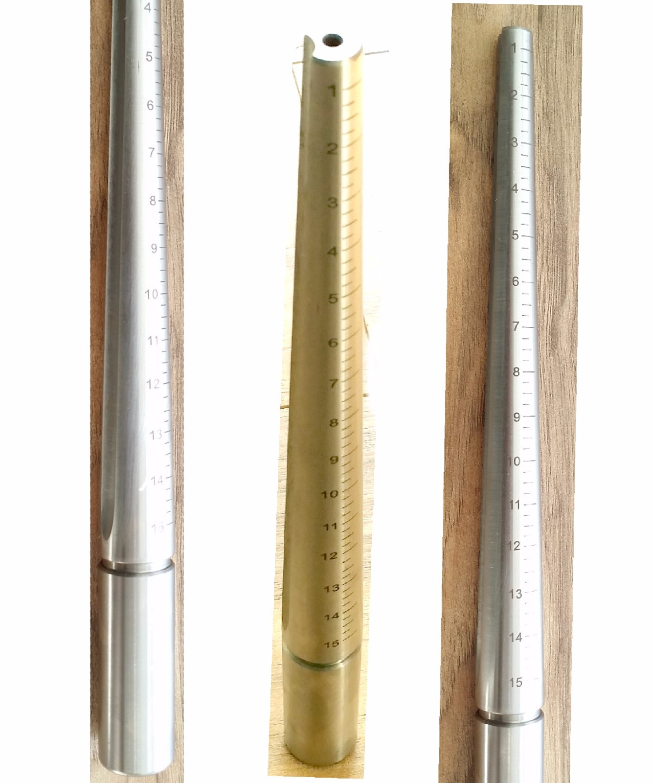 Premium Jewelers Ring Mandrel Grooved 1-15 Steel Ring sizing gauge Stick heavy