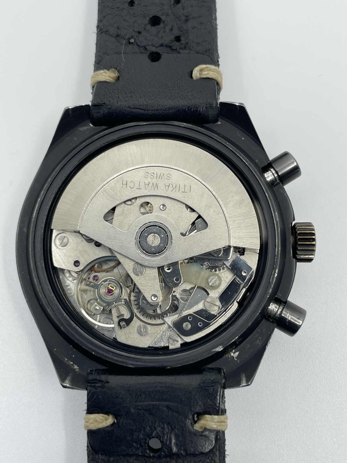 LeJour 7000 Chronograph Valjoux 7750 Black PVD, Serviced, Top Gun Era – 41mm