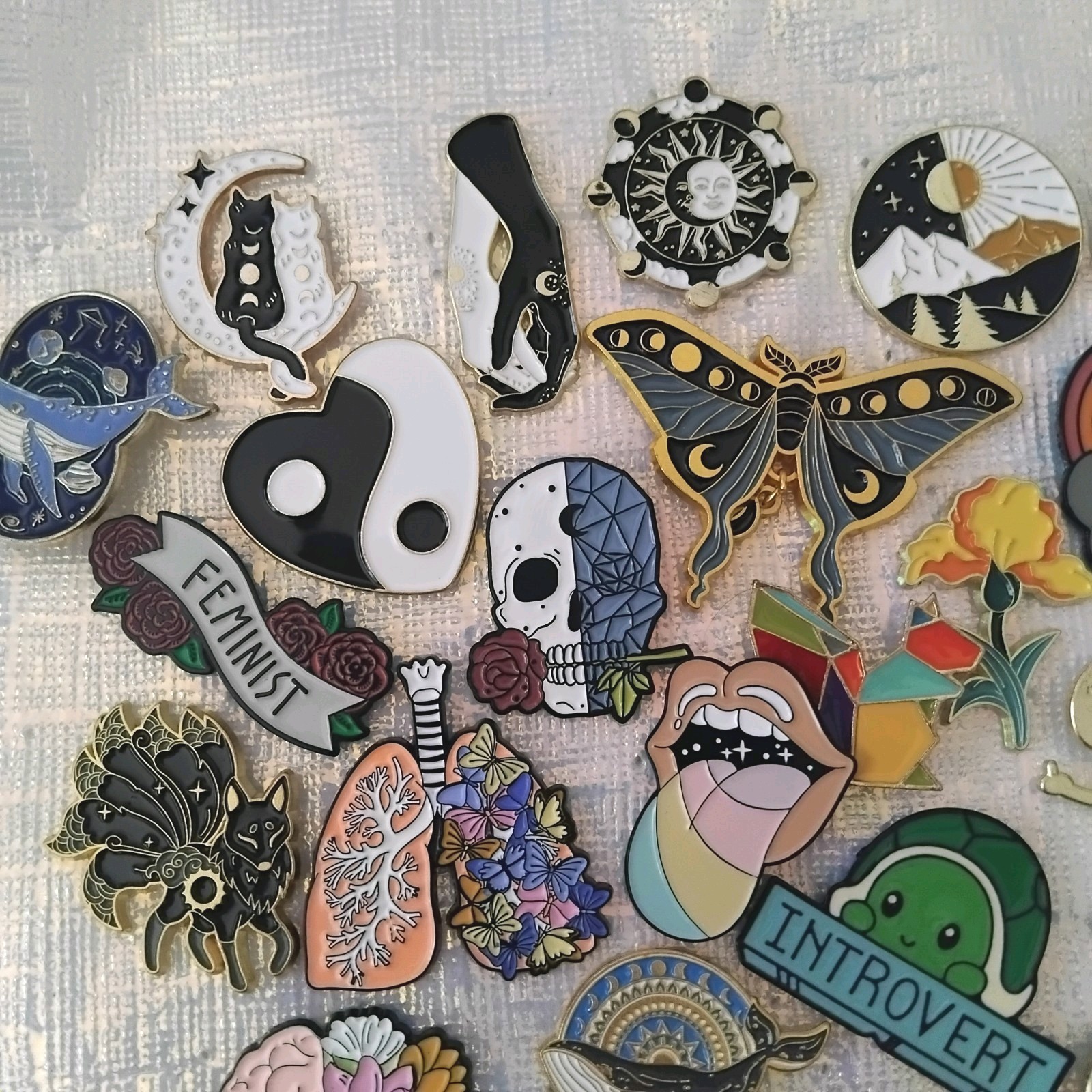Assorted Enamel Pin Lot 30 pcs random pins collection