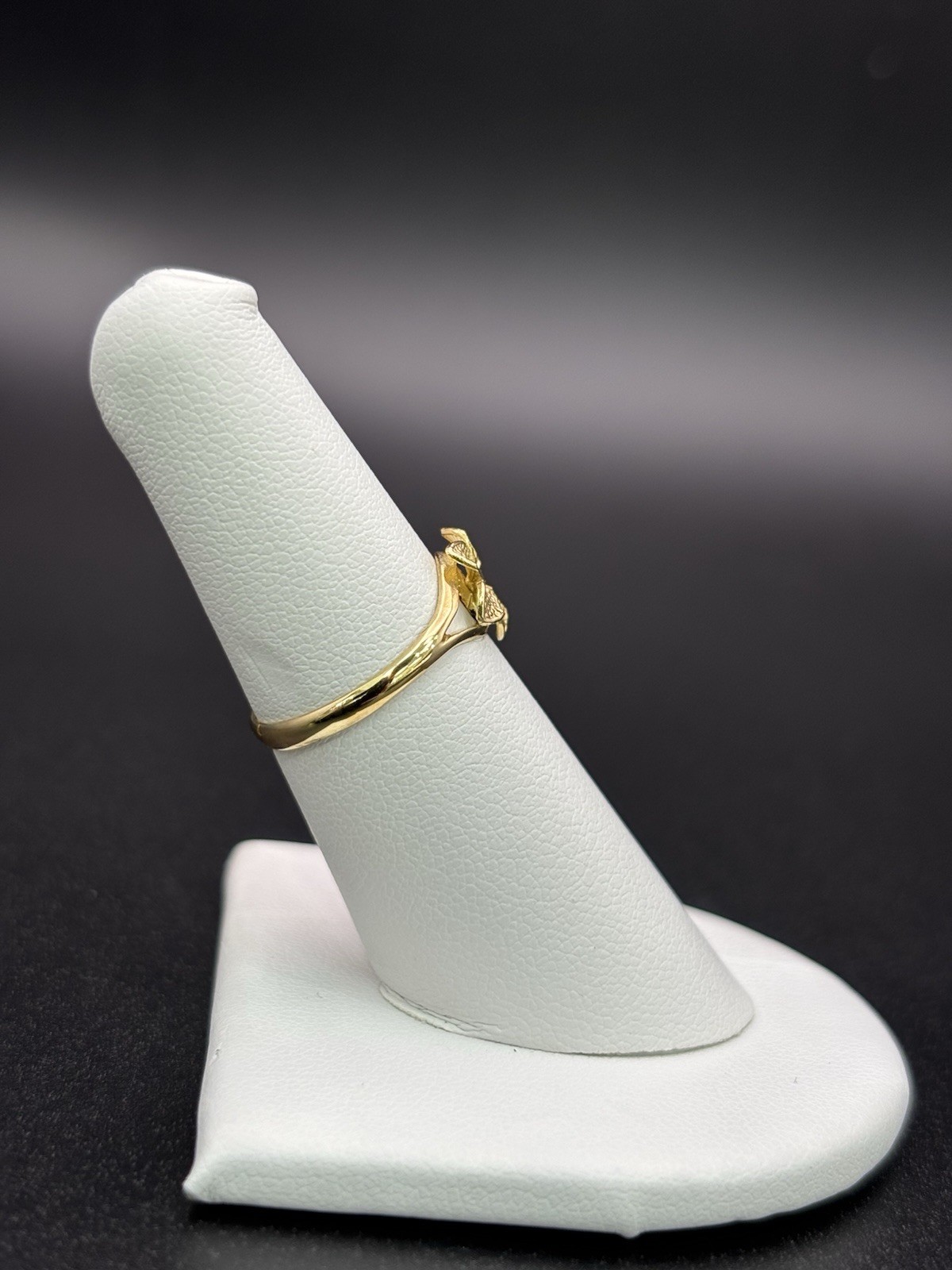 10k Solid Gold Ring Flower