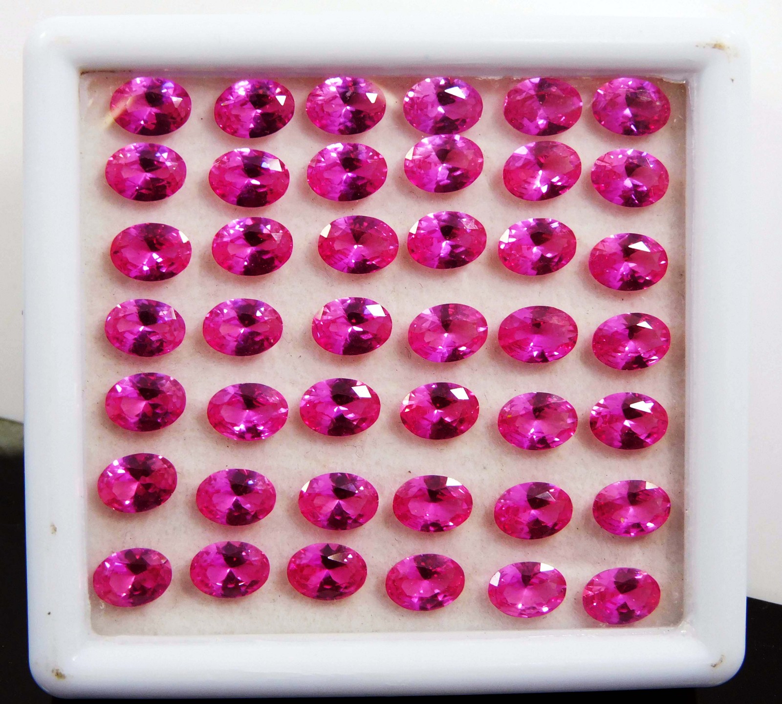 AAA 7×5 MM Natural Ceylon Pink Sapphire Loose Oval Gemstone Cut Lot 20 Pcs