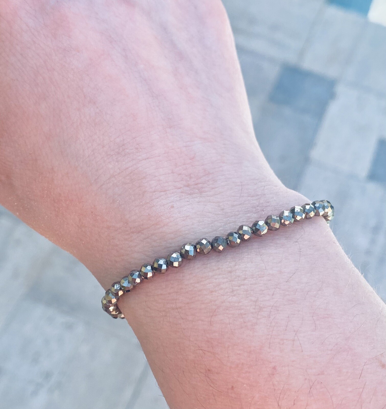 Natural Stone Stretch Bracelet 4mm – Healing Gemstone Beaded thin stackable USA