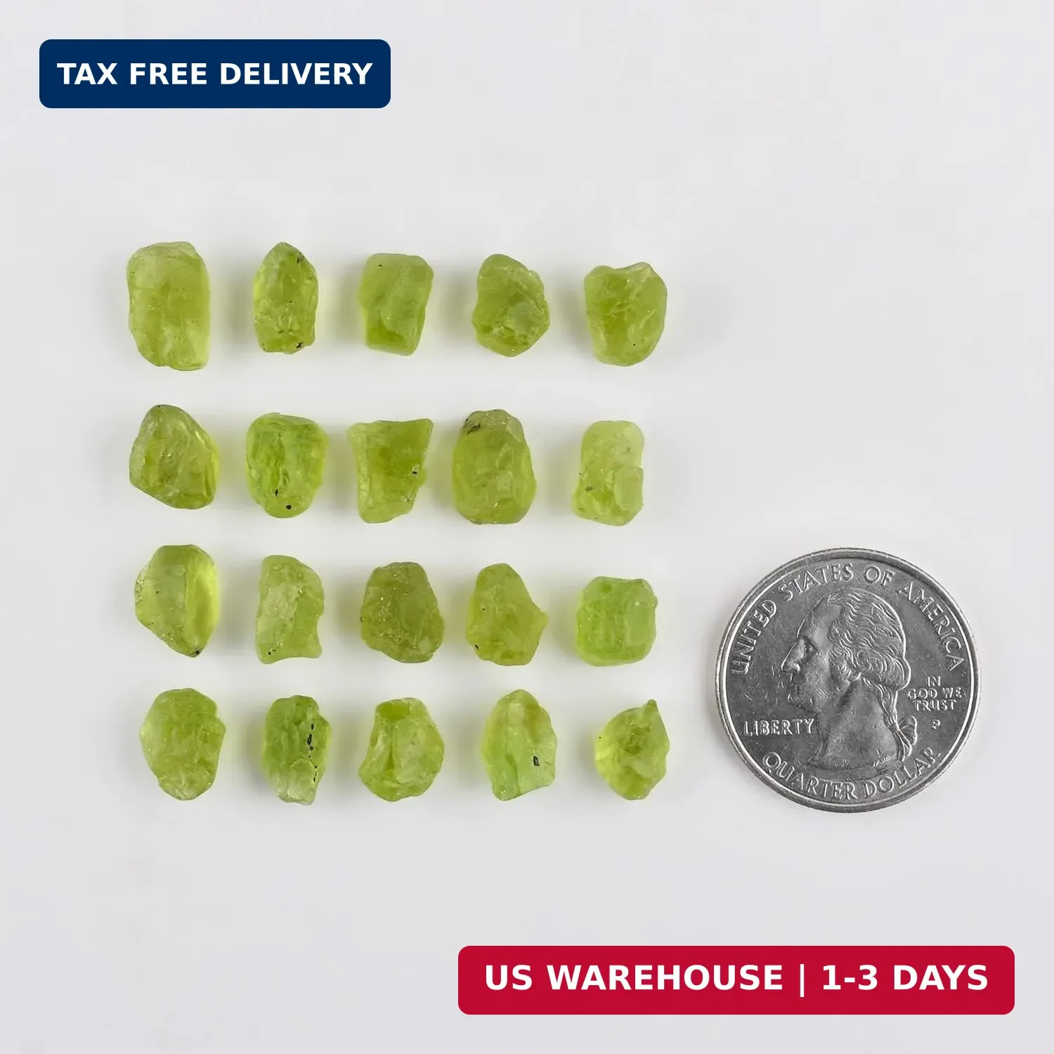 InfinityGemsArt Natural Raw Peridot Crystal Gemstone (Approx. 30 Carats) – Rough