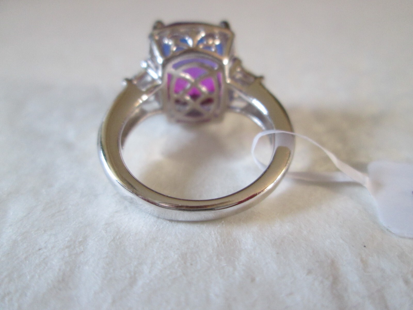 Midnight Fuchsia Platinum over Sterling Silver Ring (Size 10) 6.40 ctw