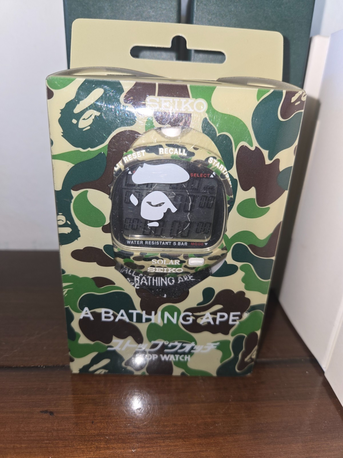 A BATHING APE BAPE X SEIKO ABC CAMO STOP WATCH Brand New