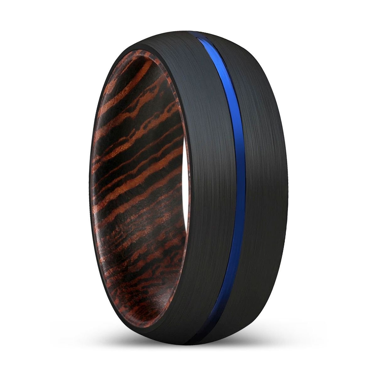 HUBS | Tungsten Wenge Wood Inlay Ring