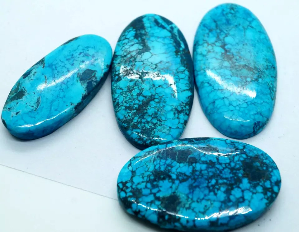 AAA+Certified 248 CT Natural Blue Spiderweb Arizona Turquoise Loose Gemstone Lot
