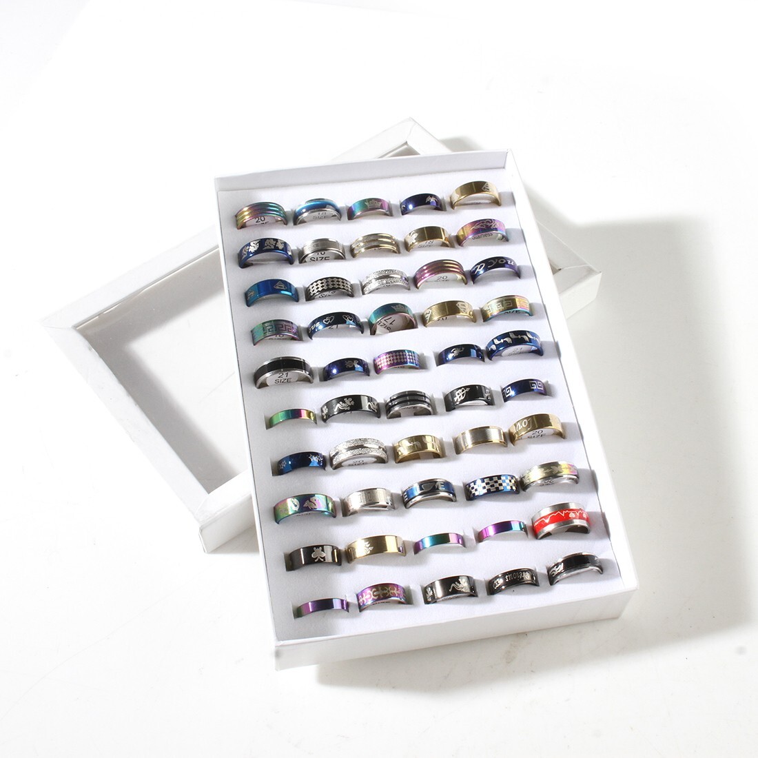 LOT 50pcs Stainless Steel Rings Wholesale Men Women Fashion Jewelry lot
